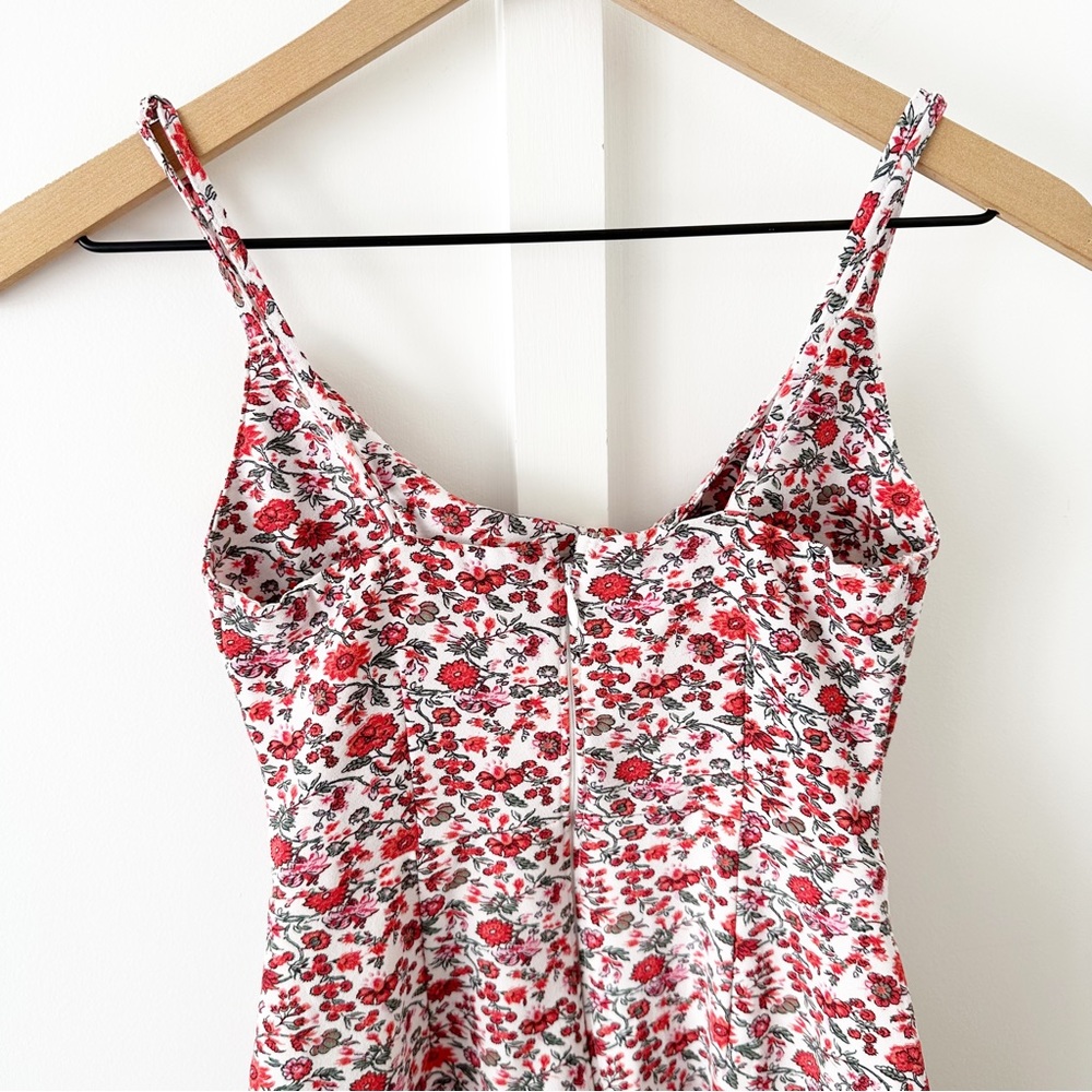 Abercrombie Red Floral Twist Front Mini Dress - image 4